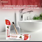 Vicco Vajradanti Ayurvedic Herbal Toothpaste for Oral Care & Gum Health by Vicco – 70 Year Legacy of Ayurveda, with 18 Ayurvedic Herbs & Barks, Fluoride-Free, Vegan – 3.53 oz (5 Pack)