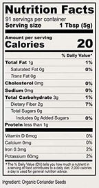 Anthony's Organic Coriander Seeds, 1 lb, Gluten Free, Non GMO, Non Irradiated, Keto Friendly