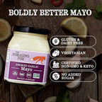 The Foraging Fox | Smoked Garlic Mayo (2 x 9.2 fl oz) | Made with Avocado & High-Oleic Sunflower Oils | Certified Keto & Non-GMO, Gluten & Dairy Free, Vegetarian, No Added Sugar | Aioli Burger Sauce
