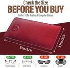 ALLEN & MATE 100% Leather Slim Glasses Case for Reading and Computer Glasses for Men & Women