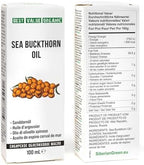 Siberian Sea Buckthorn Oil 100 Ml, Non-GMO, Unrefined, First Cold Pressed, Raw, Natural - 3.4 Fl Oz from wild harvested berries and seeds