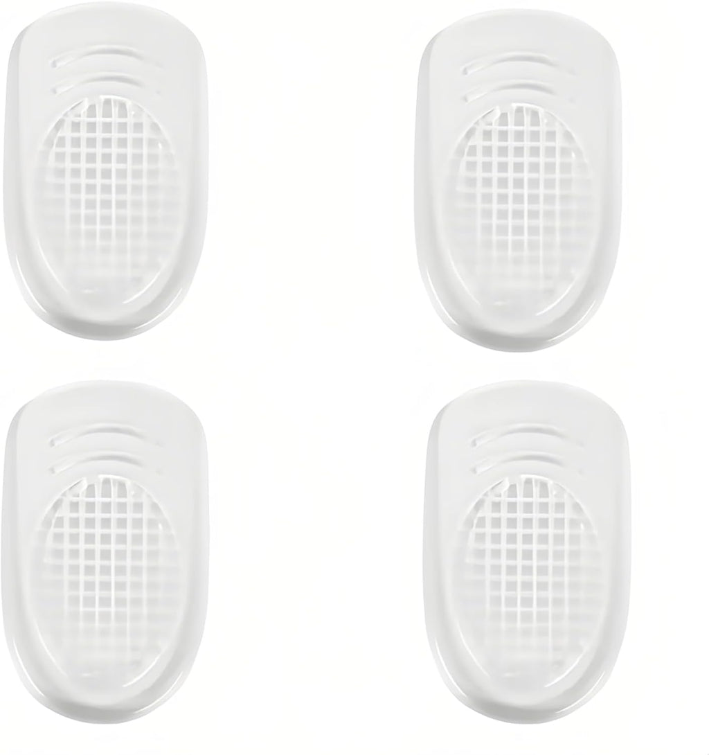 4Pack Heel Cups for Women - Plantar Fasciitis & Heel Pain Relief, Reusable Silicone Shoe Inserts with Non-Slip Grip, Cushion Support for Heel Spurs, Achilles Pain (Fits All Shoes)