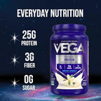 Vega Original Essential Protein - 25g Plant-Based Protein, Creamy Vanilla, 20 Servings, Vegan Non-GMO Drink Mix, Smoothie & Shake Ready, Gluten Free, Dairy Free, 32.5oz (Packaging May Vary)