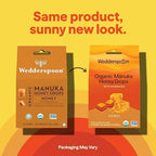 Wedderspoon Organic Manuka Honey Drops, Honey & Echinacea, 20 Count | USDA Organic | Genuine New Zealand Honey, Natural Remedy for Dry Throat