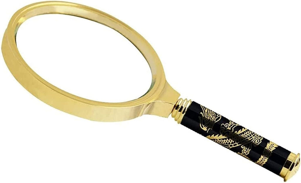 30X Handheld Magnifying Glass for Reading & Craft Work, High Optical Glass Lens, Lightweight