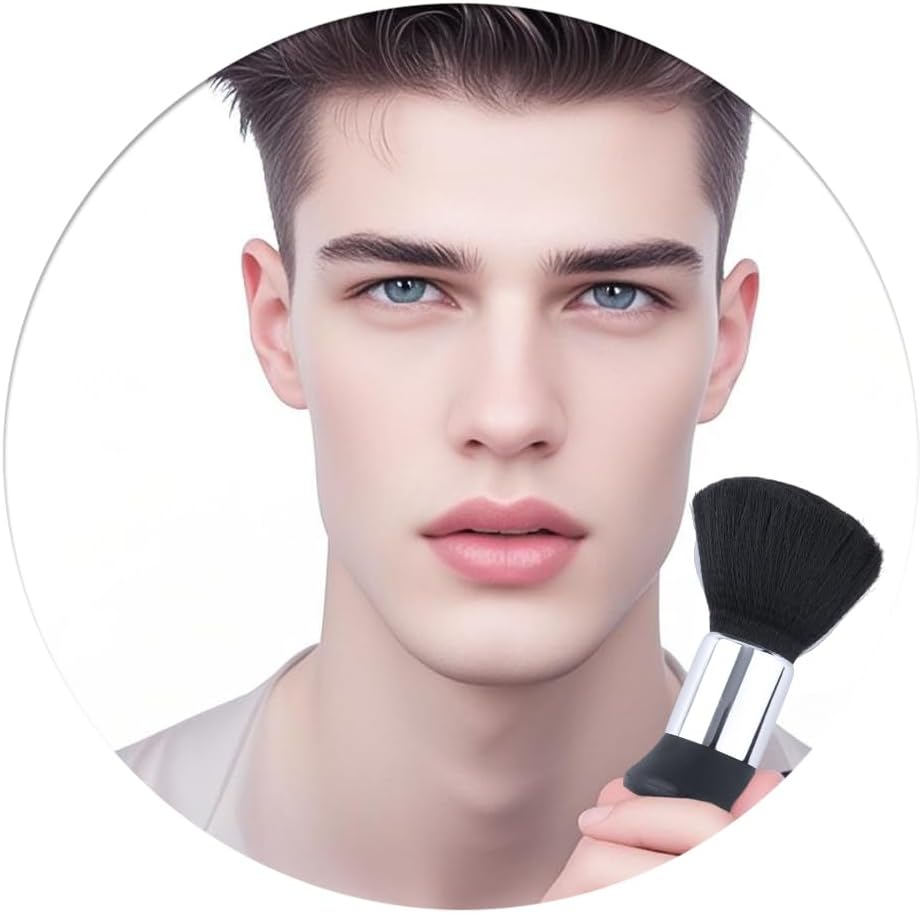 Black Shaving Cream Brush for Men Dad Grandpa Neck Duster Brushes for Husband Boyfriend Beard Brush for Men Barber Accessories Neck Duster Shaving Brushes 5.6 * 1.8inch