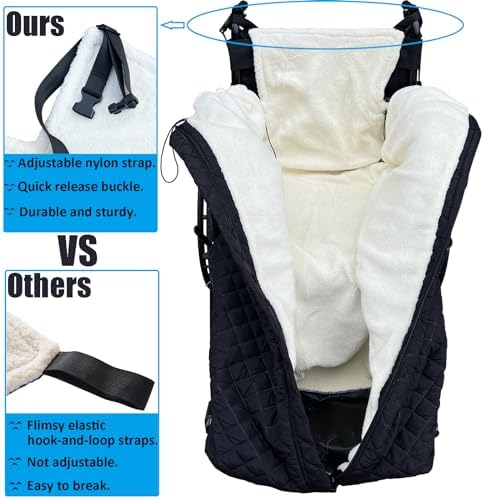 Wheelchair Blanket - Outdoor Lap Blanket with 2 Pockets for Hands - Waterproof and Windproof Foot & Leg Pocket Blanket - Thick Warm Fleece Lined Knee Blanket for Wheelchair, Recliner & Chair (L)