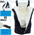 Wheelchair Blanket - Outdoor Lap Blanket with 2 Pockets for Hands - Waterproof and Windproof Foot & Leg Pocket Blanket - Thick Warm Fleece Lined Knee Blanket for Wheelchair, Recliner & Chair (M)