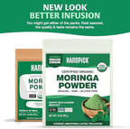 HANDPICK USDA Organic Moringa Powder (397g/14oz) Pure Moringa Oleifera Leaf Powder | Authentic Indian Origin | Gluten Free, Non-GMO | Perfect for Smoothies, Drinks, Tea & Recipes
