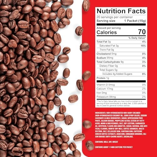 The Frozen Bean Cookie Butter Frappe & Latte Instant Mix (20 Sticks), Made with Arabica Coffee, Double Shot Caffeine, Low Sugar & Premium Ingredients, Hot, Iced, or Blended Drinks
