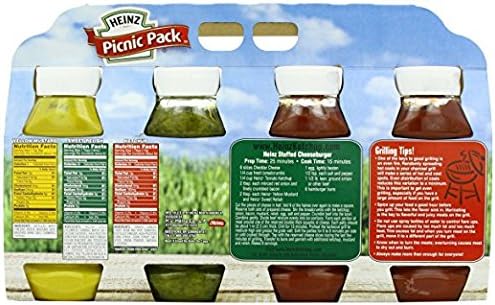 Heinz Squeeze 2 Tomato Ketchup 32oz & 1 Sweet Relish 26 floz & 1 Yellow Mustard 28oz Picnic Pack
