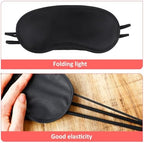 Sleep Mask, 6 PCS Eye Mask for Side Sleeper Soft Breathable Blackout Eye Cover with Adjustable Straps for Travel Blindfold Meditation Nap Women Men Kids (Black)