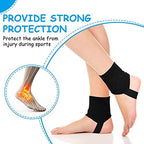 Zhanmai 2 Pairs Soccer Guard Ankle Support Pads Football Ankle Protection Protector Elastic for Running Basketball Supplies(Black)