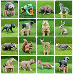 16 PCS Forest Animals Figures, Woodland Creatures Figurines, Miniature Toys Cake/Cupcake Topper Birthday Gift for Kids, Woodland Baby Shower Decorations