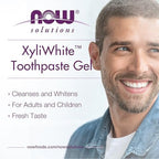 NOW Foods Solutions, Xyliwhite™ Toothpaste Gel, Coconut Oil, Cleanses and Whitens, Cool Coconut-Mint Taste, 6.4-Ounce