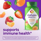 Vitafusion Multi+ Immune Support* – 2-in-1 Benefits & Flavors – Adult Gummy Vitamins with Vitamin C, Zinc, Daily Multivitamins, 90 Count