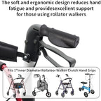 Rollator Hand Grip,Universal Anti-Slip Rollator Walker Hand Grips for Rolling Walker Wheelchair Walker Knee Walker Replacement Parts Accessories, 0.87"(22mm), 2 Pcs