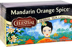 Celestial Seasonings Herbal Tea Caffeine Free Mandarin Orange Spice - 20 Tea Bags - Case of 6 - Gluten Free -