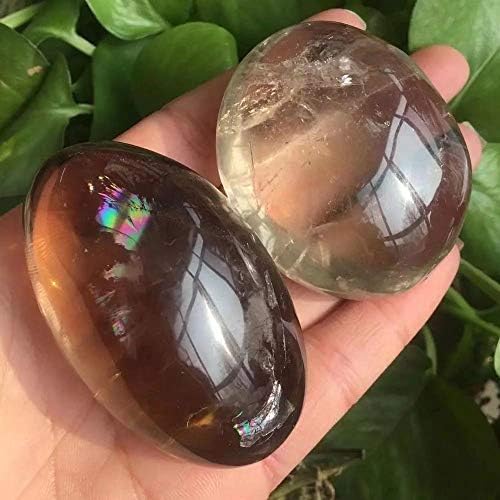 ZTBH Natural Meditation Crystal Natural Smoky Palm Crystal Quartz Stone Carved 1pc Crystal Stone (Color : 1pc)