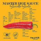 Thoughtfully Gourmet, Master Hot Sauce Collection Sampler Set, Flavors Include Garlic Herb, and More, Hot Sauce Gift, Set of 30