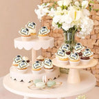 40Pcs Edible Square 2026 Graduate Diploma Cupcake Toppers Edible Graduate Cap Cupcake Picks for 2026 Graduation Party Cake Cupcake Decorations