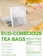 TeeLux Green Tea Bags, Natural Pure Green Tea, Super Antioxidant, Caffeinated, 100 Count Tea Bags to Support Overall Health