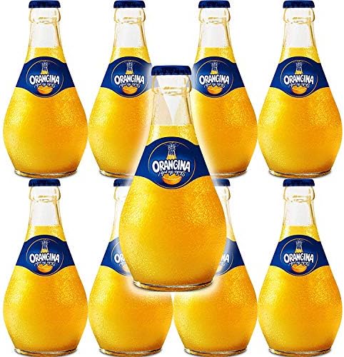 Orangina Sparkling Citrus Beverage with Pulp, 8.5 Fl Oz Glass Bottle (16 Bottles)