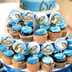 24pcs Fishing Cupcake Toppers Bass Fishing Birthday Party Decorations Gone Fishing Party Decorations Bass Cake Decorations Gone Fish Themed Birthday 1st Fisherman Baby Shower Birthday Party
