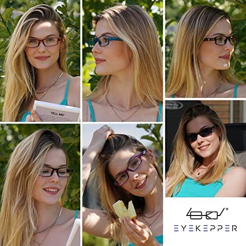 Eyekepper Reading Glasses 6 Pack Comfort Reader Eyeglasses Include Reading Sunglasses for Men Women +1.50