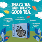 Clipper Tea Fairtrade Organic Decaf Unbleached, Plastic-Free Bags, 8.2 oz, 4 Pack, 320 Unbleached Tea Bags