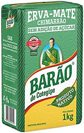 Barão de Cotegipe Yerba Mate - Erva Mate Chimarrão Hot or Cold - Tereré Iced Tea Fruity Flavors 2.2Lb 1Kg (Nativa, Pack of 2)