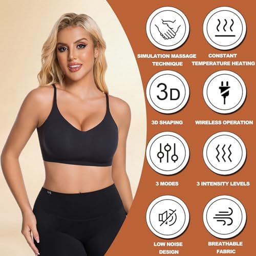 XXL,Electric Breast Massager with APP, Bionic Heated Massager, Electric Deep Tissue 4D Kneading Massage, Simulated Human Hand Design Tissue Massage Heated, Handheld Massage Device