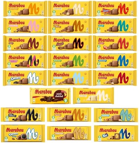 Marabou Chocolate Bars – Pick Any 10 From Multiple Flavors (Mix & Match Your Favorites)