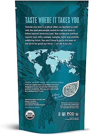 Teatulia Organic Chamomile Tea Bags (50 Pyramid Teabags) Raw Whole Leaf Flower. 100% Compostable And Sustainably Grown In Egypt. Caffeine Free Herbal Camille Tea - Calming Sleepytime Chamomile