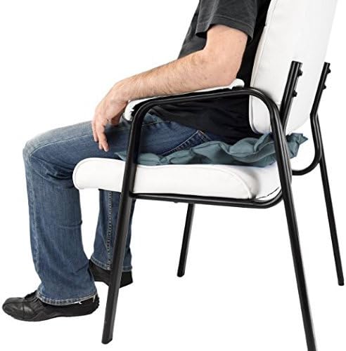 Premium Air Inflatable Seat Cushion - Comfortable Chair Cushion for Wheel Chair - Ideal for Prolonged Sitting - Ideal Seat Cushion for Daily Use (Gray)