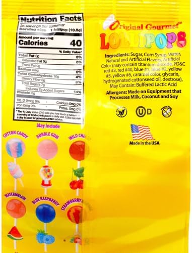 Original Gourmet Lollipops 25 Ct Variety Pack - 25 Individually Wrapped Hard Candy Suckers, Sweet Treets for Pinatas, More (9.25 Oz Lollipop Assortment)