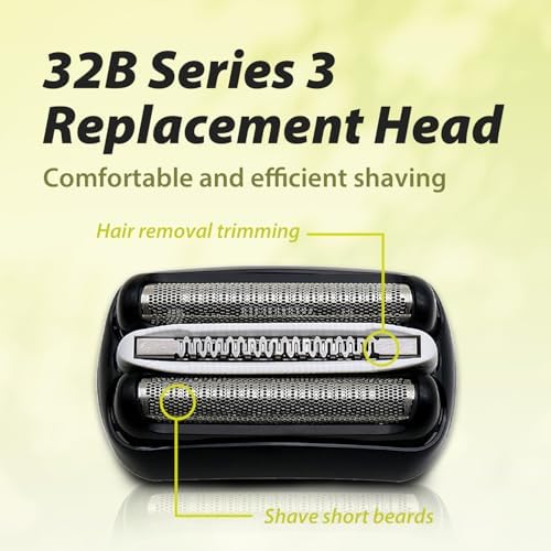 2Pack 32B Series 3 Electric Shaver Replacement Head Accessories Compatible with S3 Foil & Cutter Razor Heads, Accessories for S3 3040s 3010s 310s 3000s 3050cc 3080s 390cc Etc
