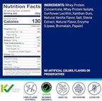 LeanFit WHEY Protein Natural Vanilla – 100% Whey Protein Powder, 24g Protein Per Serving – Grass-Fed, Gluten-Free, Low Carb, BCAAs, Amino Acid – 23 Servings, 1.83 Pound Tub
