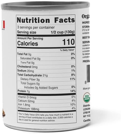 Food to Live Organic Canned Lentils, 14 oz (Pack of 1) – Unsalted, Non-GMO, Vegan. Ready to Eat. Perfect for Salads, Soups and Quick Meals. Wholesale