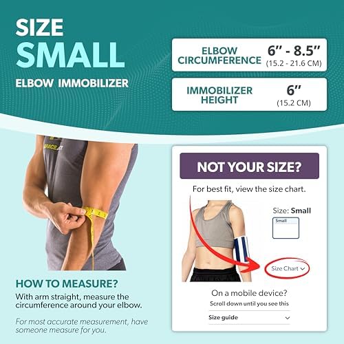 BraceAbility Pediatric Elbow Immobilizer - Arm Restraint Brace and Extension Splint to Keep Arm Straight for Toddlers/Children/Kids (Small)