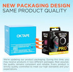 OK TAPE PRO Kinesiology Tape, 2inch x Long Roll 16ft Free Cut Tape, Elastic Athletic Tape Therapeutic Latex Free, Pink+White