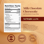 ChocCart Dubai Chocolate – Premium Milk Chocolate Bar with Cheesecake & Strawberry Cream Filling, Gourmet Middle Eastern Dessert Chocolate in Luxury Gift Box, Made in Dubai, 95g (3.35 oz)