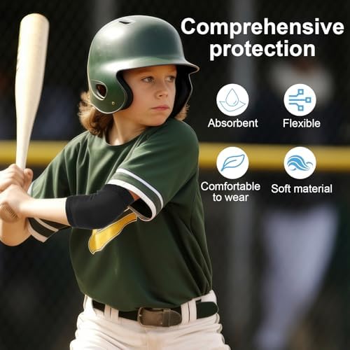Kids Elbow Pads, Breathable Compression Sleeve Soft Elbow Brace Boys, Girls, Junior Youth, Elbow Protector for Volleyball Basketball Skating Dancing Crawl Skiing Cycling