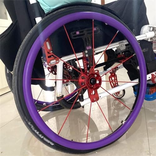 Wheelchair Rear Wheel Cover Protective Sleeve Wheelchair Push Rim Covers Wheelchair Rear Wheel,Purple,22in