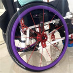 Wheelchair Rear Wheel Cover Protective Sleeve Wheelchair Push Rim Covers Wheelchair Rear Wheel,Purple,22in