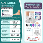 BraceAbility Neuropathy Socks (Pair) - Peripheral Neuritis Compression Diabetic Toeless Foot Sleeves for Nerve Damage Pain in Feet, Ankle Gout, Plantar Fasciitis Relief Brace for Men and Women (L - Gray)