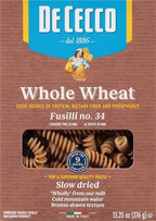 De Cecco Whole Wheat Pasta, Fusilli, 13.25 Ounce (Pack of 12) (VIP1034)