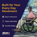 Drive Medical Cruiser III Lightweight Wheelchair - Enhanced Mobility Support - Adjustable Seat & Arm Options - Durable Carbon Steel Construction - Smooth-Rolling Mag Wheels - 20 Inch Seat