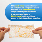 Scrub Daddy Eraser Daddy Sheets - 10x More Durable Than Traditional Erasers with Scrubbing Gems - Removes Dirt, Scuffs & Stains - Water-Activated (6 Pack)