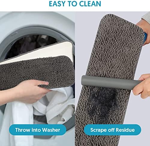 Microfibre Floor Mop for Cleaning Floors, Flat Mop for Laminate Wooden Vinyl Tile, Dust Wet Dry Use for Kitchen Bathroom Wall Cleaning with 3 Washable Chenille Pads